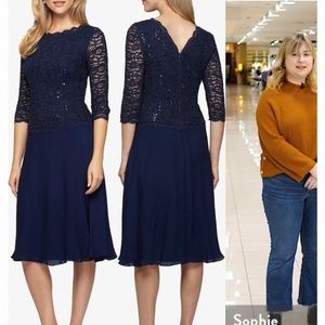 Mock Two Piece Cocktail Dress